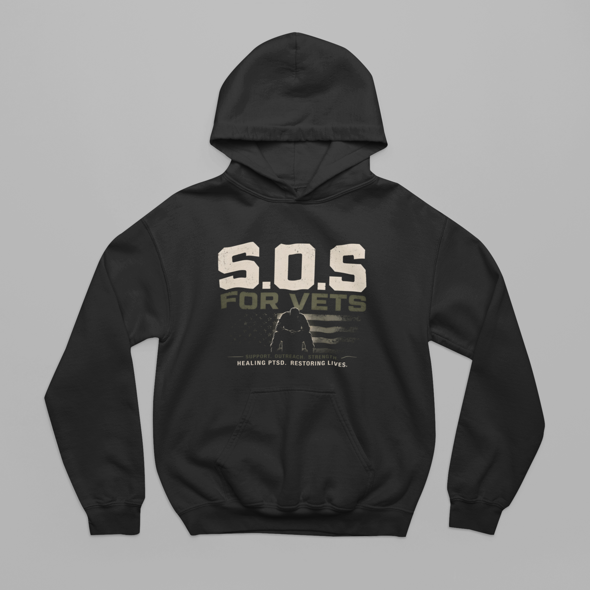 SOS for Vets Hoodie Design 3